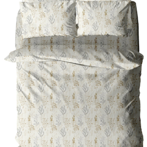 Παπλωματοθήκη Menta Εμπριμέ 400 Beige Υπέρδιπλη (230×250)